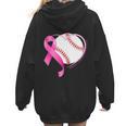 Breast Cancer Awareness Baseball Mom Women Hoodie Back Print Breast Cancer Awareness Baseball Mom Women Hoodie Back Print