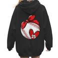 Custom Baseball Mom Number 25 Heart For Mom Mommy Women Hoodie Back Print Custom Baseball Mom Number 25 Heart For Mom Mommy Women Hoodie Back Print