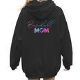 Cute Mother's Day Teeball T-Ball Baseball Mom Women Hoodie Back Print