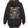 I Didn't Plan On Becoming a Baseball Mom Women Hoodie Back Print