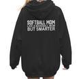 FUNNY Softball Mom Like A Baseball Mom But Smarter Women Hoodie Back Print FUNNY Softball Mom Like A Baseball Mom But Smarter Women Hoodie Back Print