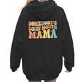 Groovy Somebody's Loud Mouth Mama Baseball Mom Mother's Day Women Hoodie Back Print