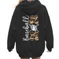 Happy Mother's Day Baseball Mom Leopard Softball Lover Women Hoodie Back Print Happy Mother's Day Baseball Mom Leopard Softball Lover Women Hoodie Back Print