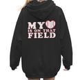My Heart Is On That Court Baseball Mom Women Hoodie Back Print My Heart Is On That Court Baseball Mom Women Hoodie Back Print