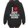 I Heart Love Hot Baseball Moms MILF Cougar Older Woman Women Hoodie Back Print