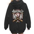 Home Run Baseball Mom Women Hoodie Back Print