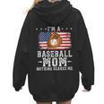 I'm a Baseball Mom Nothing Scares Me Baseball Women Hoodie Back Print I'm a Baseball Mom Nothing Scares Me Baseball Women Hoodie Back Print
