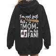 I'm Not Just His Mom I'm His 1 Fan Baseball Mom Women Hoodie Back Print