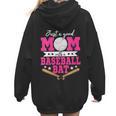 Just A Good Mom With A Baseball Bat Baseball Mom Women Hoodie Back Print