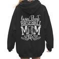 Living That Baseball Mom Life Sporty Humor Women Hoodie Back Print