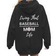 Living That Baseball Mom Life Women Hoodie Back Print