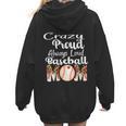 Loud And Proud Baseball Mom Messy Bun 2024 Women Hoodie Back Print