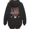 Loud Proud Baseball Mom Women Hoodie Back Print