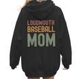 Loudmouth Baseball Mom Mother's Day Sports Cute Women Hoodie Back Print Loudmouth Baseball Mom Mother's Day Sports Cute Women Hoodie Back Print