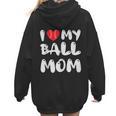 I LOVE MY BASEBALL MOM Women Hoodie Back Print I LOVE MY BASEBALL MOM Women Hoodie Back Print