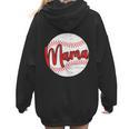 Mama Baseball Mom Women Hoodie Back Print