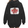 Mom Of Both Baseball Mom Mommy Women Hoodie Back Print
