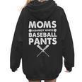 Moms Against Baseball Pants Baseball Mom Mother's Day Women Hoodie Back Print
