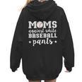 Moms Against White Baseball Pants For Baseball Moms Women Hoodie Back Print Moms Against White Baseball Pants For Baseball Moms Women Hoodie Back Print