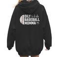 Oily Baseball Momma Essential Oils Meme For Oils Mom Women Hoodie Back Print
