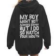 Proud Sassy Baseball Mom Women Hoodie Back Print