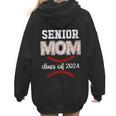 Proud Senior Baseball Mom Class Of 2024 Highschool Baseball Women Hoodie Back Print