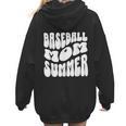 Retro Baseball Mom Summer Groovy Appreciation Women Hoodie Back Print Retro Baseball Mom Summer Groovy Appreciation Women Hoodie Back Print