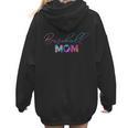 Retro Cute Mother's Day Teeball T-Ball Baseball Mom Women Hoodie Back Print