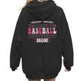 Retro Groovy Baseball Mom Proud Baseball Mom Women Hoodie Back Print Retro Groovy Baseball Mom Proud Baseball Mom Women Hoodie Back Print
