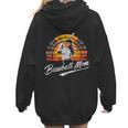 Vintage Retro Sunset Baseball Mom Mother's Day Women Hoodie Back Print Vintage Retro Sunset Baseball Mom Mother's Day Women Hoodie Back Print