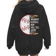 Warning Baseball Mom Will Yell Loudly Women Hoodie Back Print