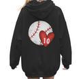 Womens Custom Baseball Mom Number 10 Heart For Mom Mommy Women Hoodie Back Print Womens Custom Baseball Mom Number 10 Heart For Mom Mommy Women Hoodie Back Print