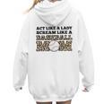 Act Like a Lady Scream Like a Baseball Mom Mother Women Hoodie Back Print Act Like a Lady Scream Like a Baseball Mom Mother Women Hoodie Back Print