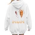 Ball Mom Heart Basketball Baseball Mom Premium Women Hoodie Back Print