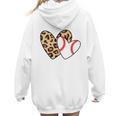 Baseball Heart Leopard Heart Sport Baseball Mom Women Hoodie Back Print Baseball Heart Leopard Heart Sport Baseball Mom Women Hoodie Back Print