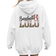 Baseball Lolo Women BallPark Lolo Baseball Mom Mother's Day Women Hoodie Back Print