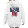 Baseball Mama Dalmatian Spots Baseball Mom Women Hoodie Back Print