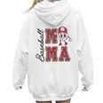 Baseball Mama Baseball Mom Game Day Senior Night Women Hoodie Back Print