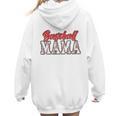 Baseball Mama Retro Groovy Baseball Mom Women Mother's Day Women Hoodie Back Print