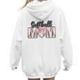 Baseball Mom Coquette Women Girls Baseball Mama Women Hoodie Back Print