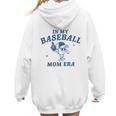 In My Baseball Mom Era Retro Game Day Mama Groovy Season Raglan Baseball Tee Women Hoodie Back Print