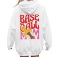 Baseball Mom Game Day Trendy Pink Leopard Mama Premium Women Hoodie Back Print