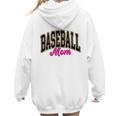 Baseball Mom Leopard Baseball Mama Life Girls Women Baller Premium Women Hoodie Back Print