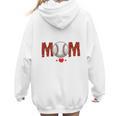 Baseball Mom Leopard Sports Players Mother's Day Women Hoodie Back Print