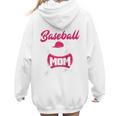 Baseball Mom Raglan Baseball Tee Women Hoodie Back Print