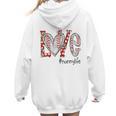 Baseball Mom Shirt Heart Love Baseball Nannylife Women Hoodie Back Print