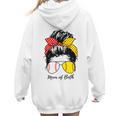 Baseball Mom Softball Mom Of Both Messy Bun Mother's Day Women Hoodie Back Print Baseball Mom Softball Mom Of Both Messy Bun Mother's Day Women Hoodie Back Print