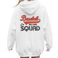 Baseball Mom Squad For Baseball Mom Women Hoodie Back Print