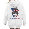 Baseball Mom USA American Flag 4th Of July Women Hoodie Back Print Baseball Mom USA American Flag 4th Of July Women Hoodie Back Print