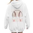 Baseball Mom Vintage Baseball Ball Mama Women Hoodie Back Print